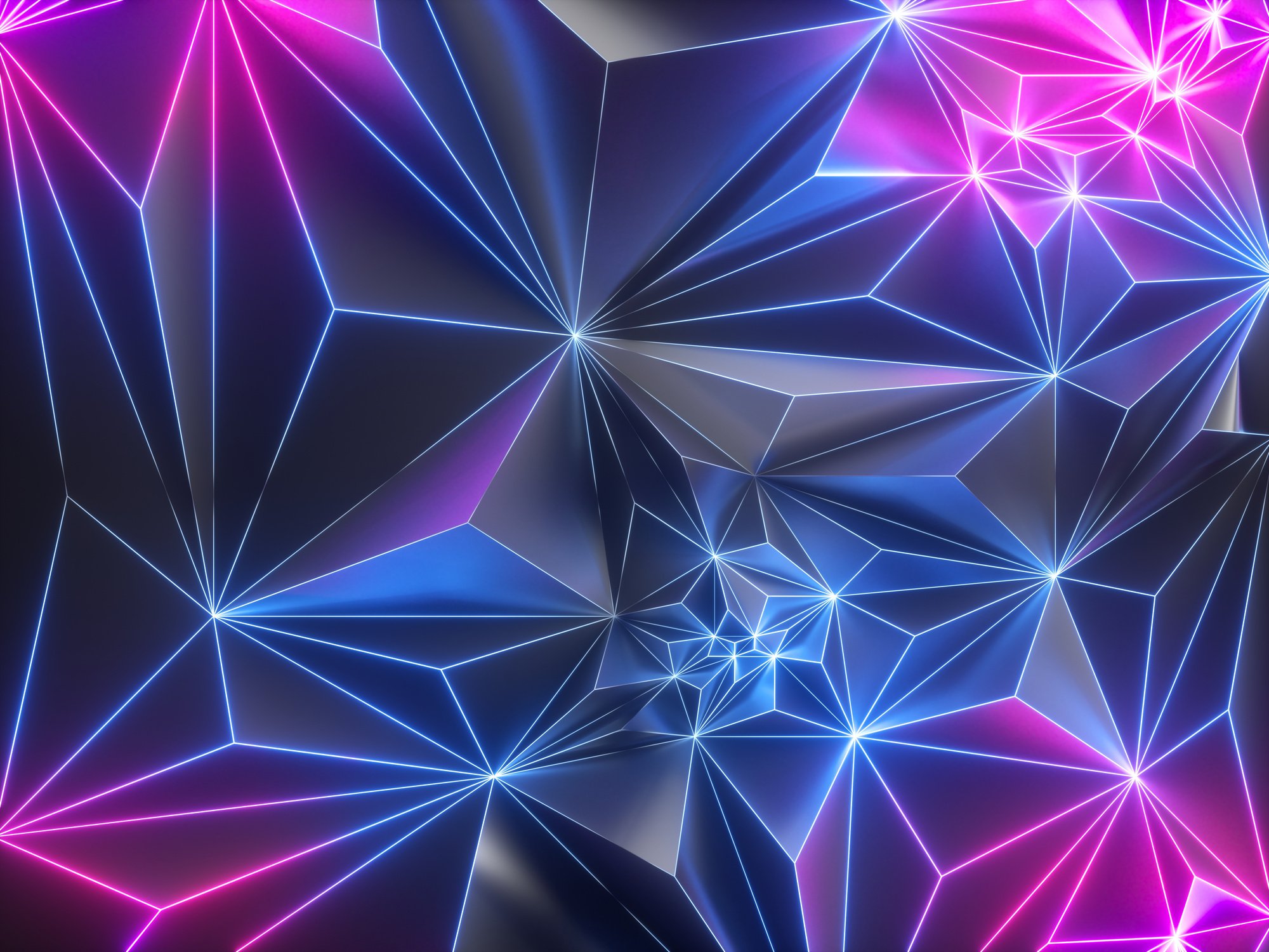 Pink Blue Neon Crystallized Background